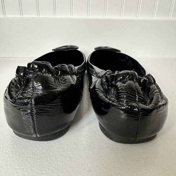 Tory Burch❤️ Flats Black Patent Leather-With Dust Bag - Picture 8 of 12